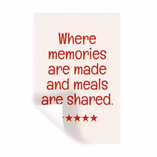 Quote - Sterren - Rood - Memories Muursticker klein -3d