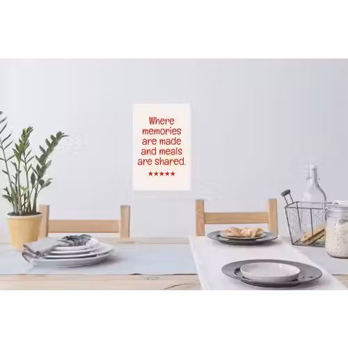 Quote - Sterren - Rood - Memories Muursticker klein -eettafel