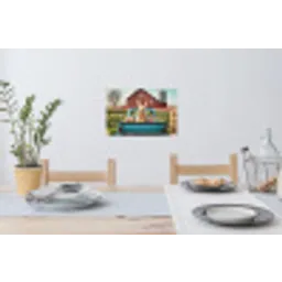 Konijn - Boerderij - Eieren Muursticker klein -eettafel