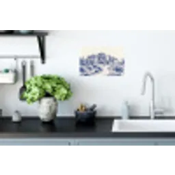 Rustiek - Landgoed - Blauw Muursticker klein -keuken