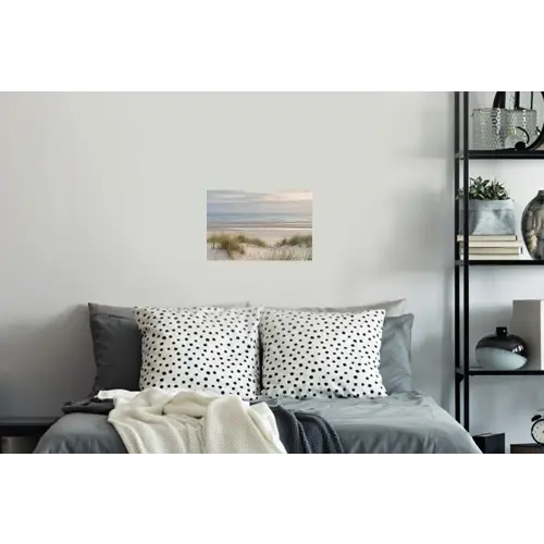 Zandstrand - Bewolkt - Duinen Muursticker klein -slaapkamer