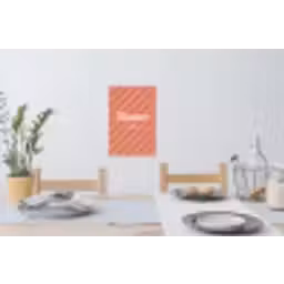 Simmer - Hartjes - Strepen - Roze Muursticker klein -eettafel
