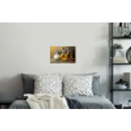 Stilleven - Olijfolie - Knoflook - Kruiden Muursticker klein -slaapkamer