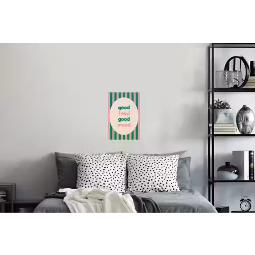 Gestreept - Quote - Ovaal - Roze Muursticker klein -slaapkamer