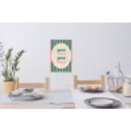 Gestreept - Quote - Ovaal - Roze Muursticker klein -eettafel