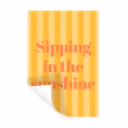 Gestreept - Geel - Sunshine - Letters Muursticker klein -3d