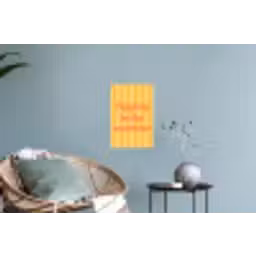 Gestreept - Geel - Sunshine - Letters Muursticker klein -plant