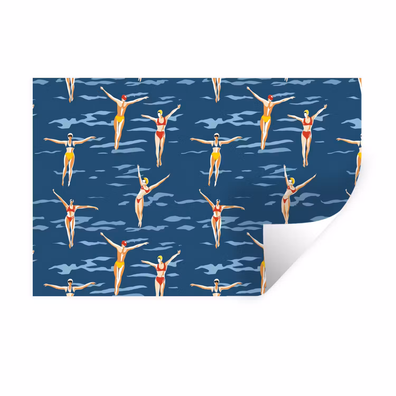 Wall Sticker - Swimmers Retro - Blue