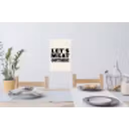 Tekst - Blokletters - Zwart - Vlees Muursticker klein -eettafel