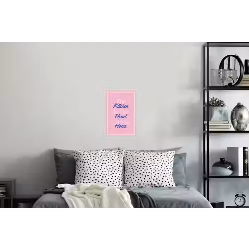 Tekst - Blauw - Keuken - Kader Muursticker klein -slaapkamer