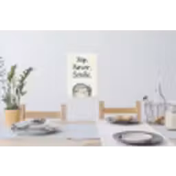 Tekst - Glas - Getekend - Citroen Muursticker klein -eettafel