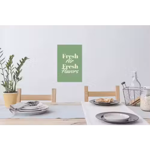 Tekst - Groen - Sierlijk - Letters Muursticker klein -eettafel