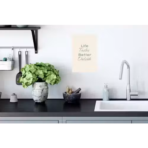 Tekst - Sierlijk - Letters - Groen Muursticker klein -keuken