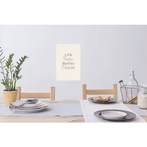 Tekst - Sierlijk - Letters - Groen Muursticker klein -eettafel