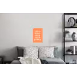 Tekst - Gestreept - Oranje - Zomer Muursticker klein -slaapkamer