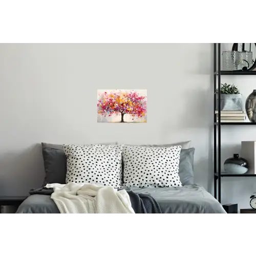 Aquarel - Boom - Kunst - Abstract Muursticker klein -slaapkamer