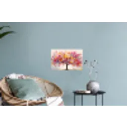Aquarel - Boom - Kunst - Abstract Muursticker klein -plant